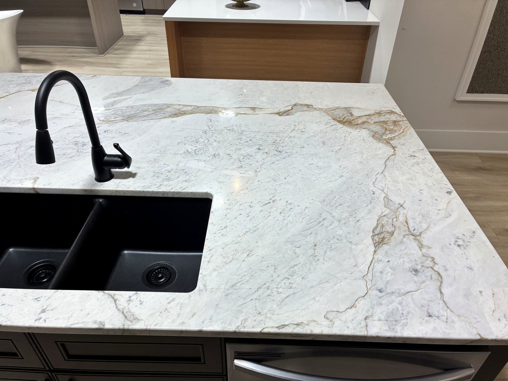 Granite countertop with undermount sink