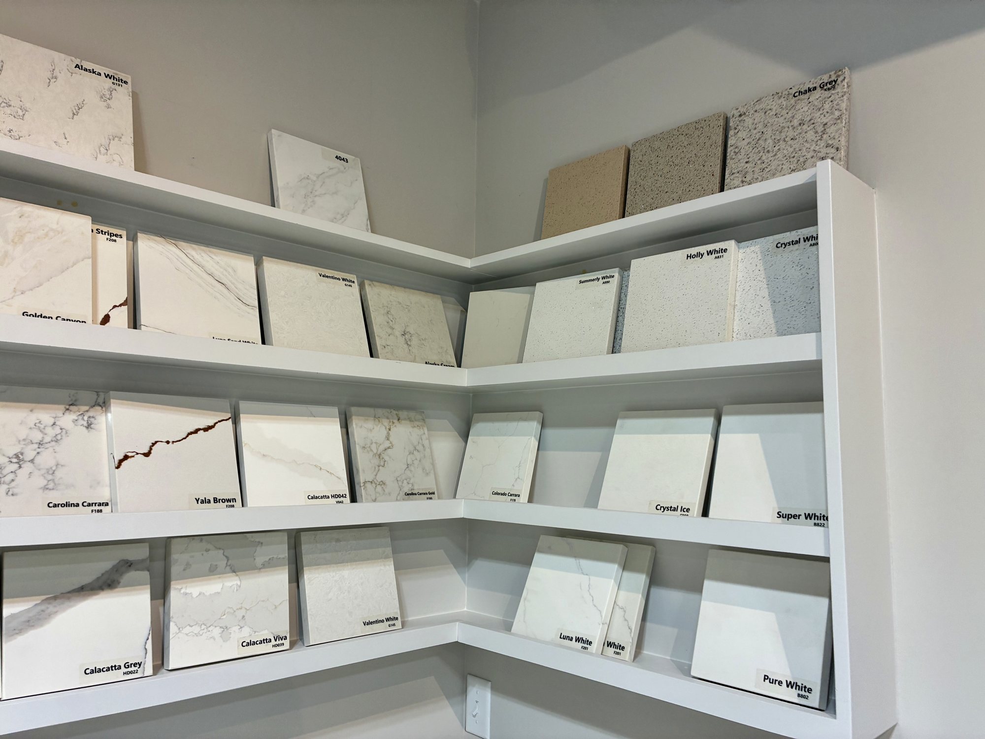 Countertop slab selection display